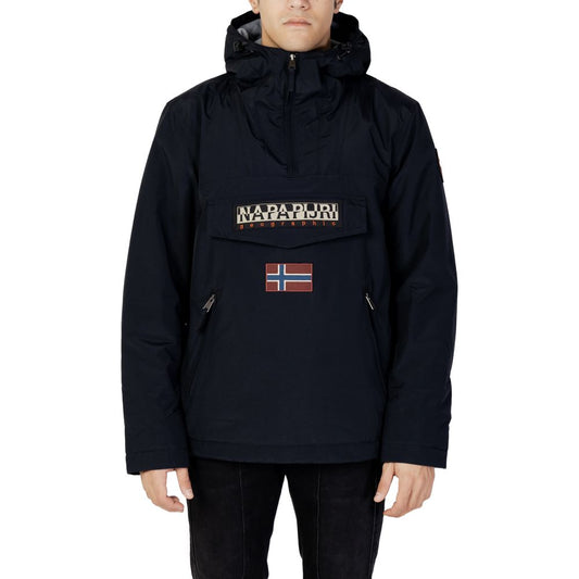 Black Polyester Jackets & Coat