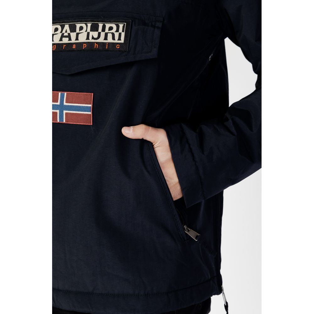 Black Polyester Jackets & Coat