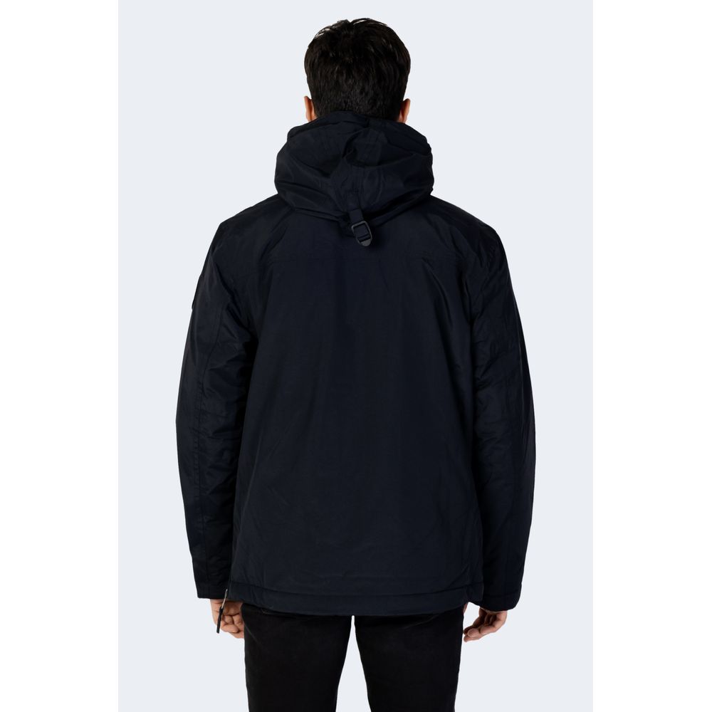 Black Polyester Jackets & Coat