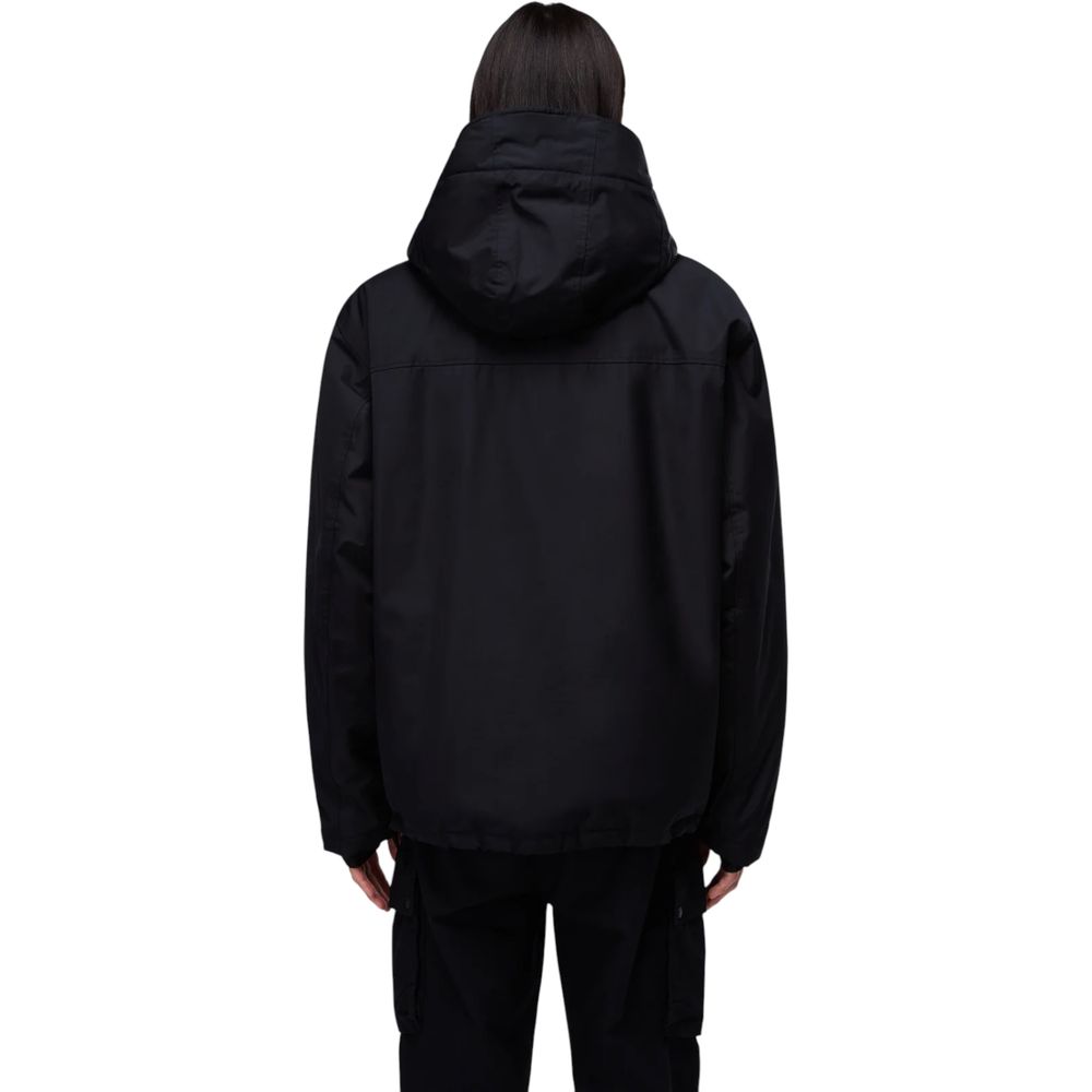 Black Polyester Jackets & Coat