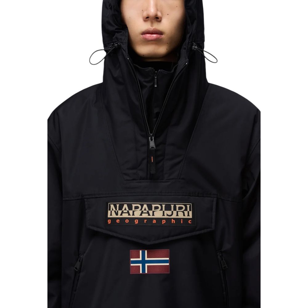 Black Polyester Jackets & Coat