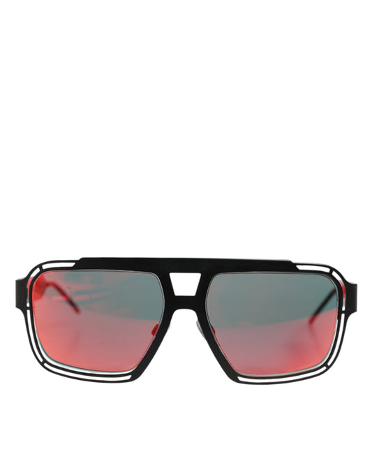 Black Metal Pilot Frame Shades Eyewear Sunglasses