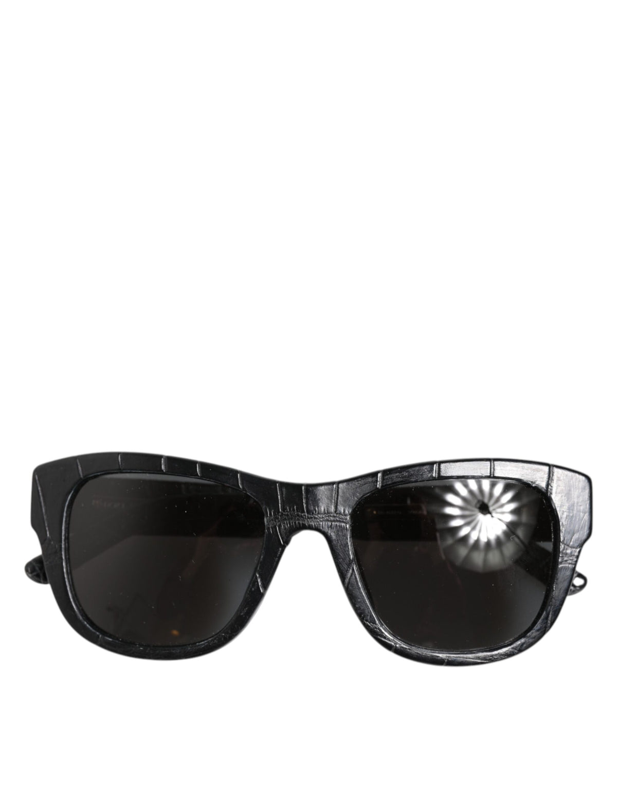 DG4177 Black Leather Frame Tinted Lens Sunglasses