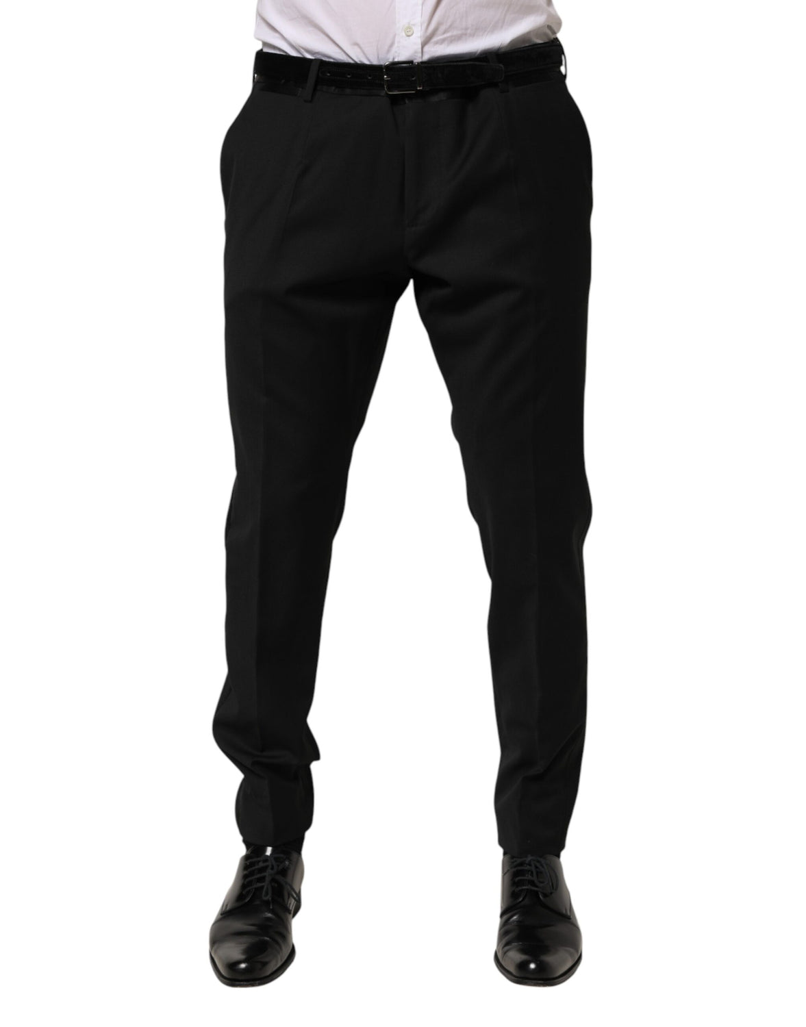 Black Wool Formal Dress Men Trouser Pants