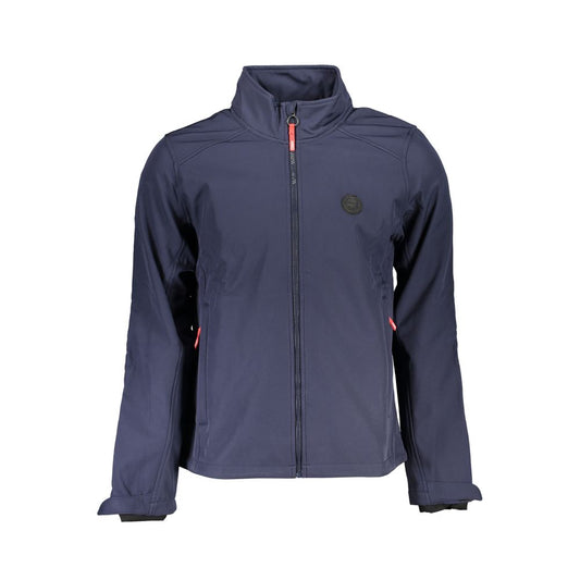 Blue Polyester Jackets & Coat
