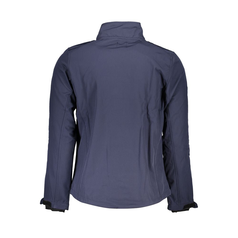 Blue Polyester Jackets & Coat