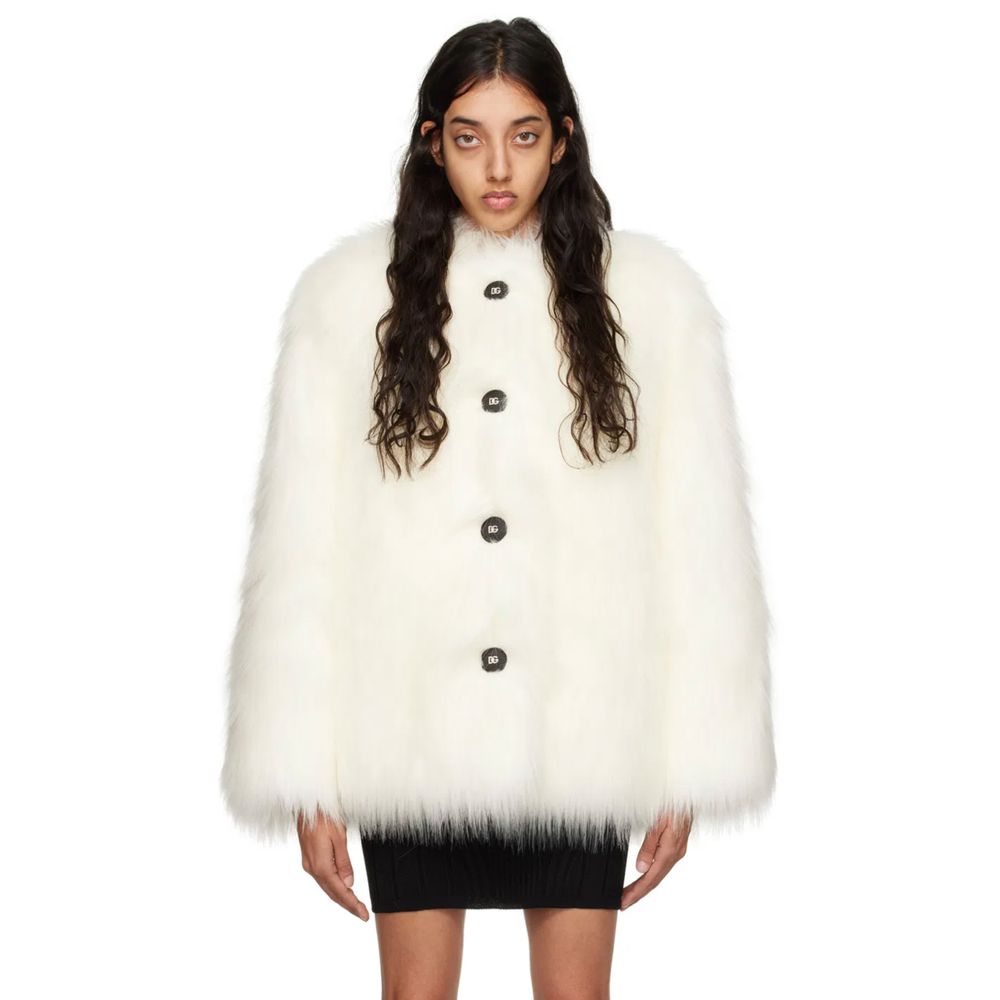 White Modacrylic Jackets & Coat