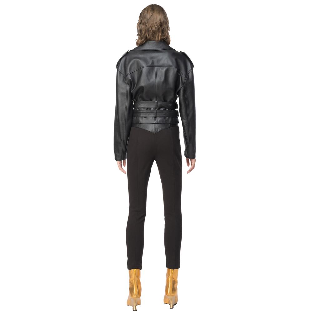 Black Lamb Leather Legging