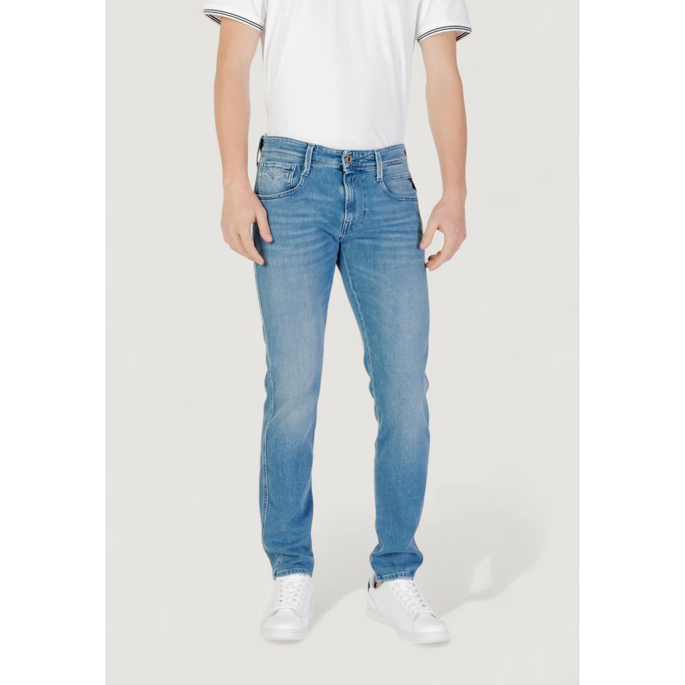 Blue Cotton Skinny Jean