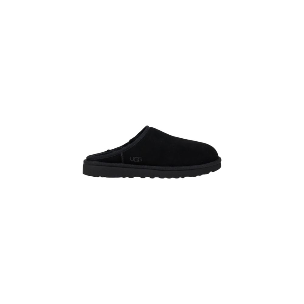 Black Suede Leather Clog