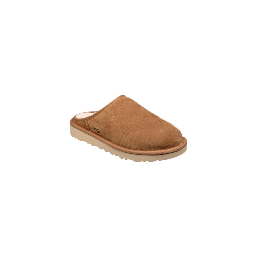 Beige Suede Leather Clog