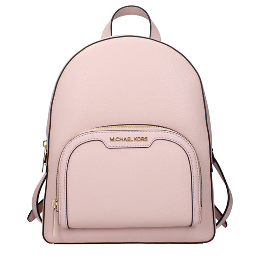 Pink Leather Backpack