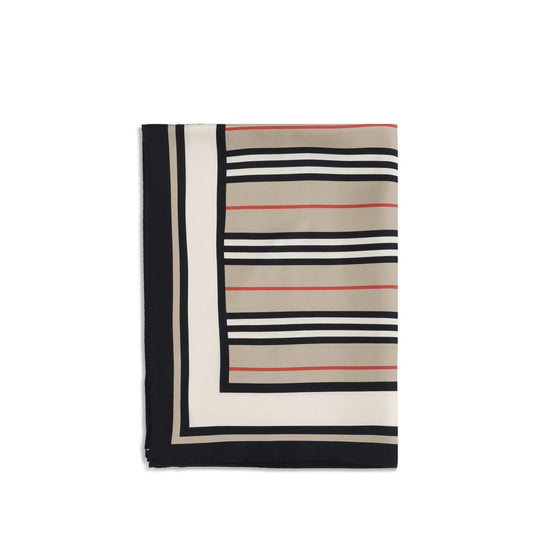 Print collage silk Scarf