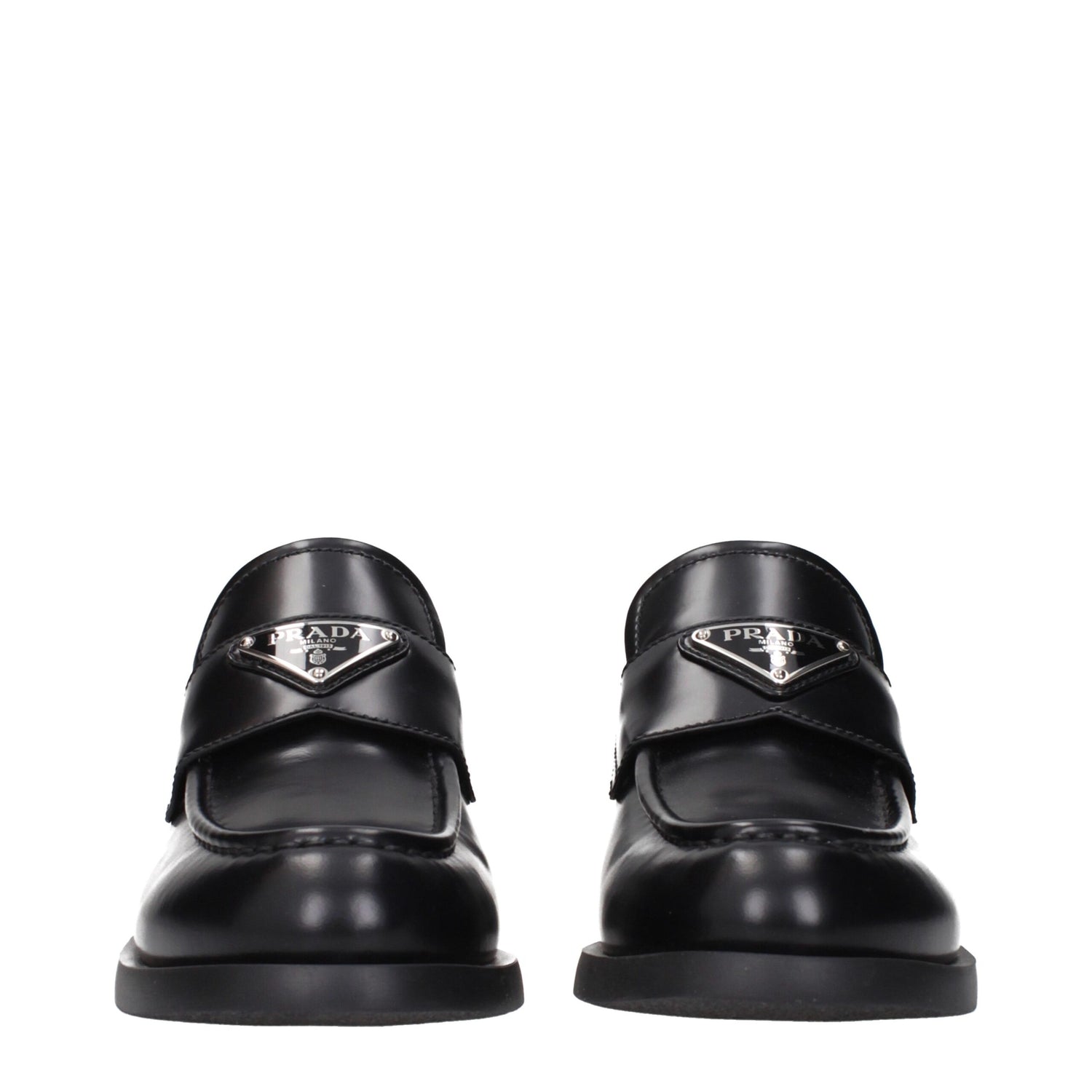 Black Leather Slip-On Loafers
