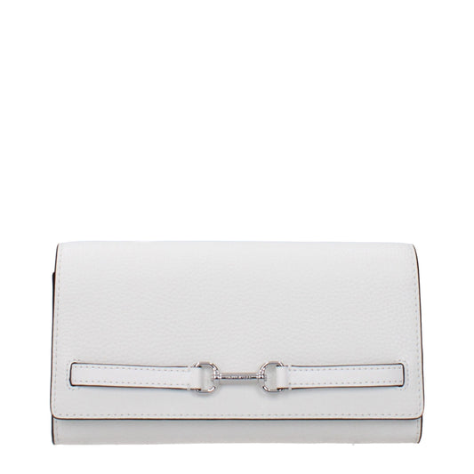 White Leather Clutch Bag