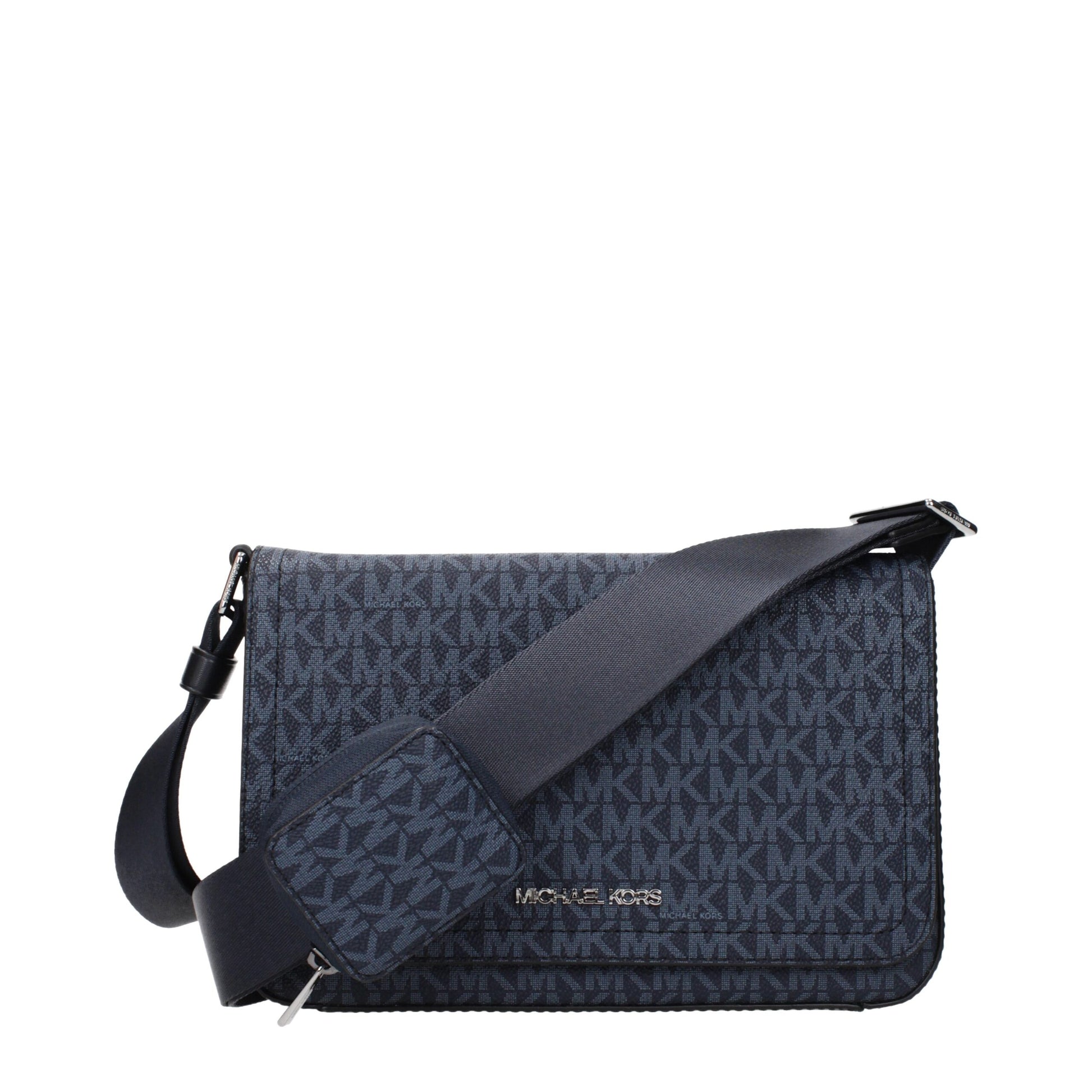 Blue Fabric Crossbody Bags