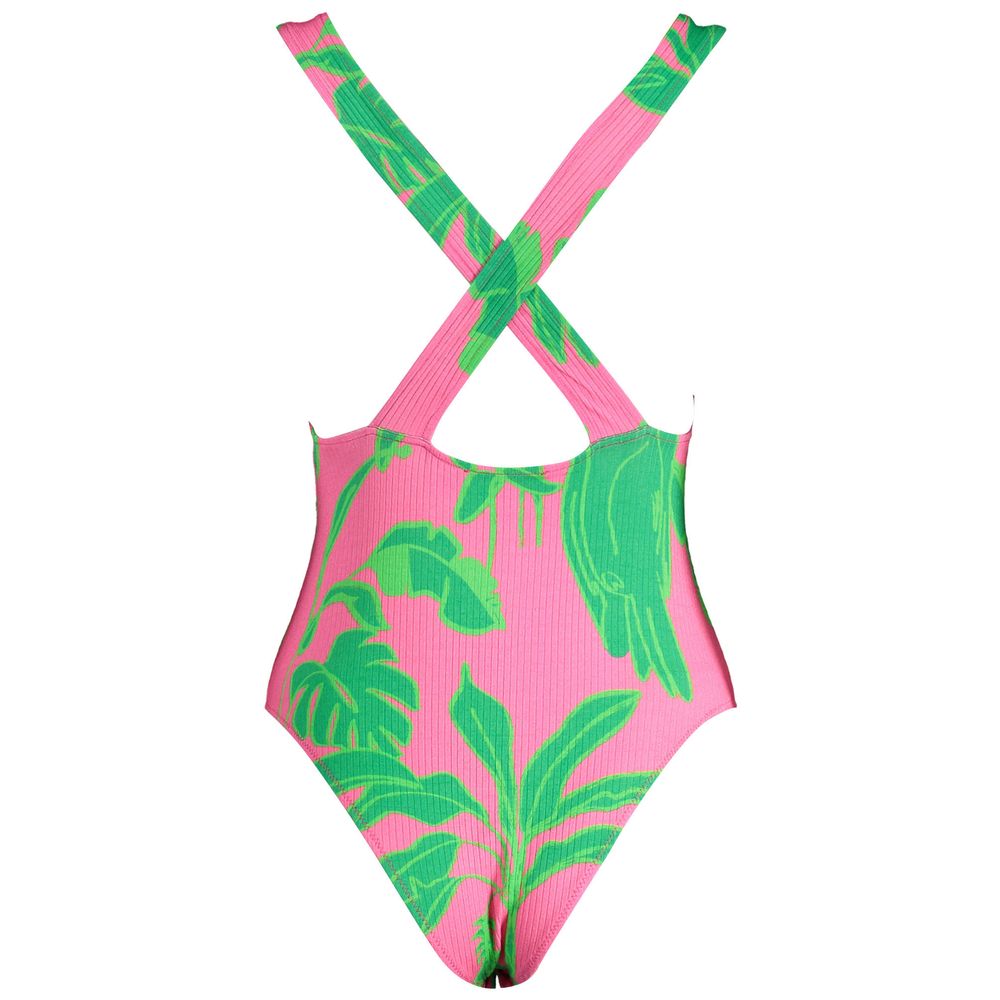 Pink Elastane Bodysuit