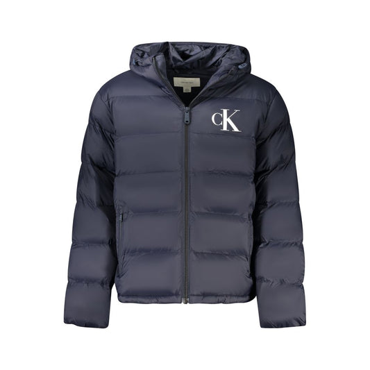 Blu Poliammide Men's Jacket
