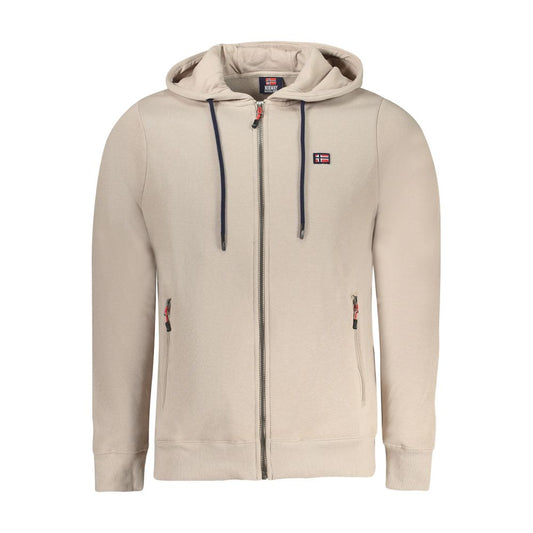 Beige Cotton Men's Hoodie