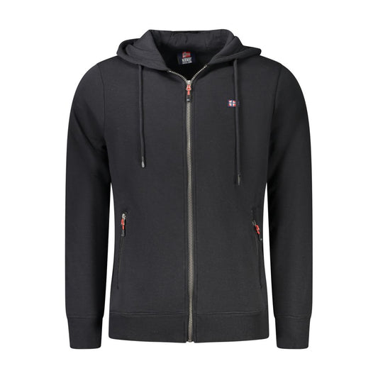 Black Cotton Sweatshirt