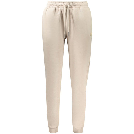 Beige Cotton Women Sweatpant