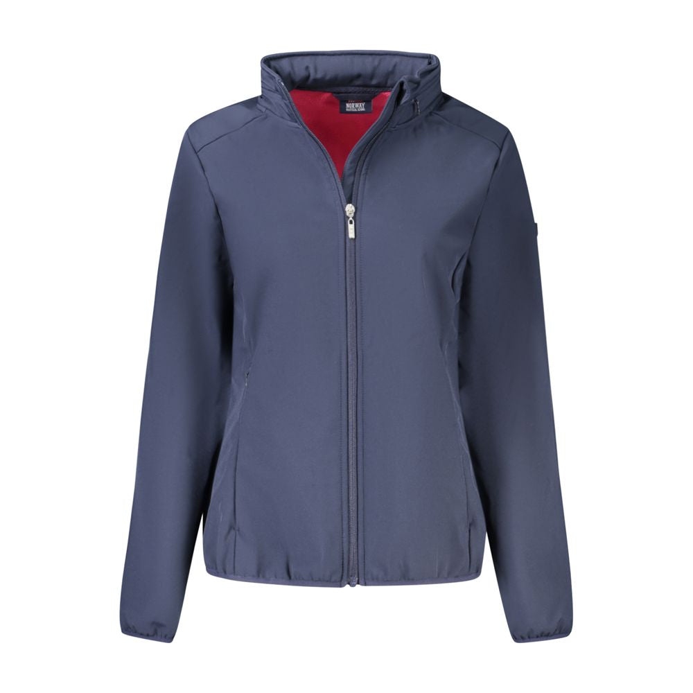 Blue Polyester Jackets & Coat