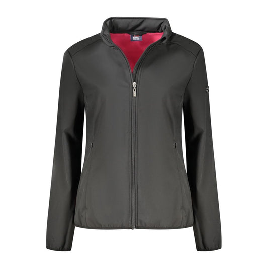 Black Polyester Jackets & Coat