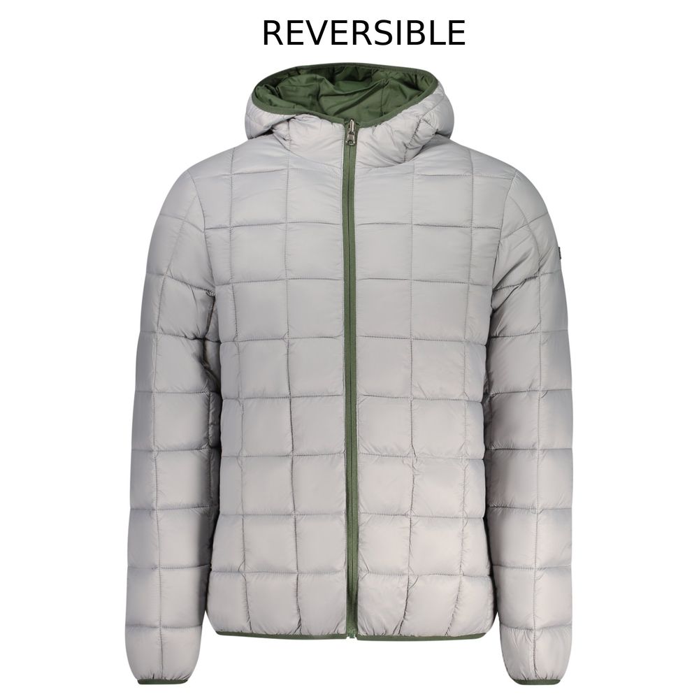 Green Polyester Men's Reversible Jacket