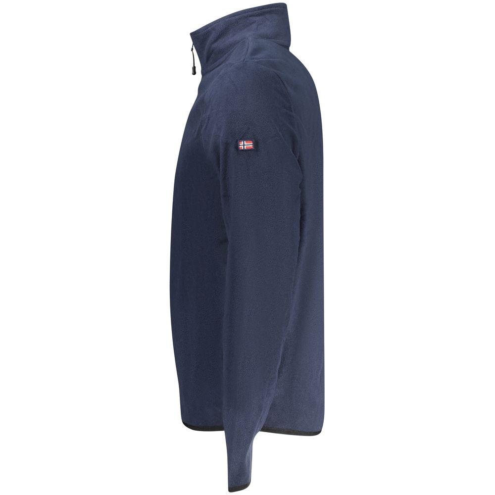 Blue Polyester Men Sweater