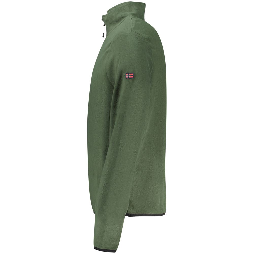 Green Polyester Men Sweater
