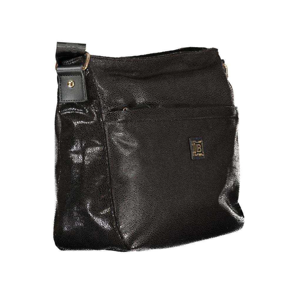 Black Polyester Women Handbag