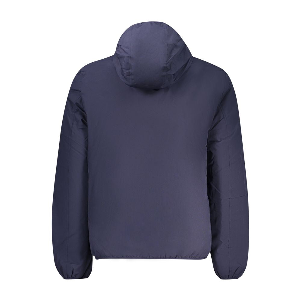 Blue Polyester Men's Jacket