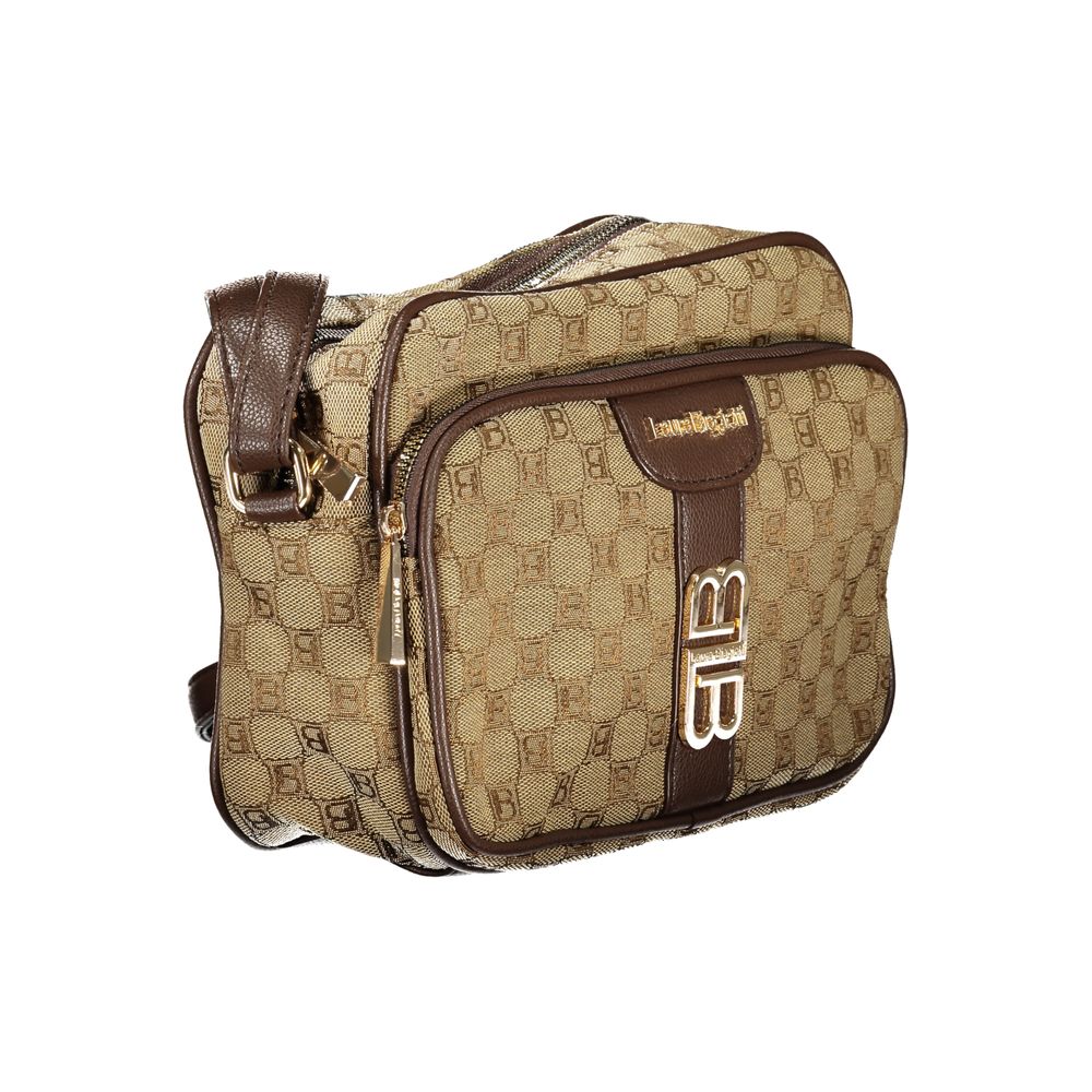 Beige Polyester Women Handbag