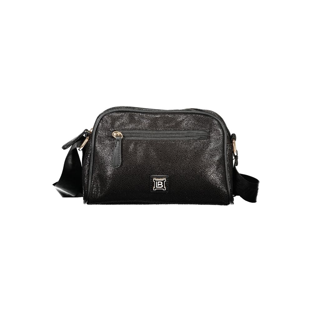 Black Polyester Women Handbag