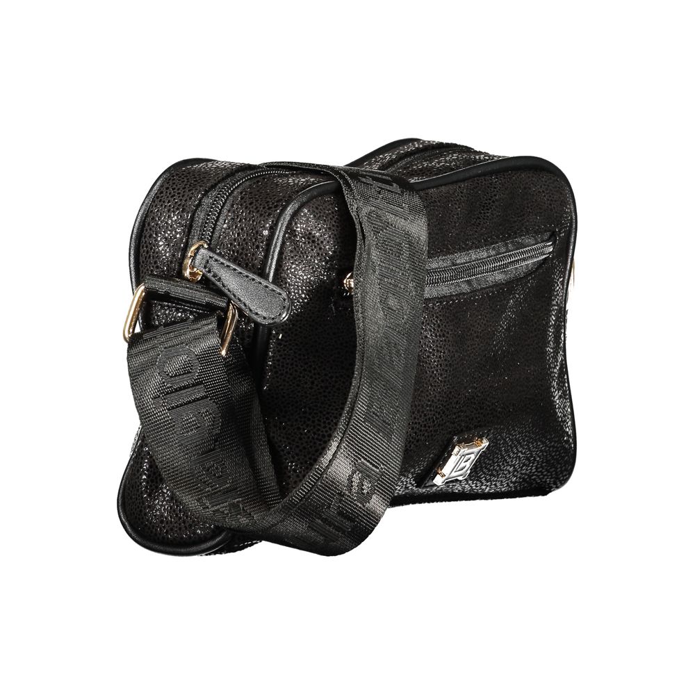 Black Polyester Women Handbag