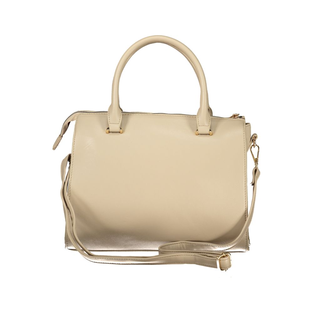 Beige PVC Women Handbag