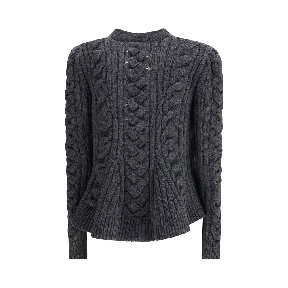 Peplum Cable Cardigan