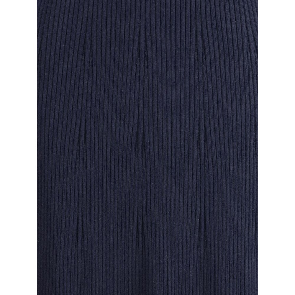 Ribbed Cashmere Silk Sleeveless Long Dress