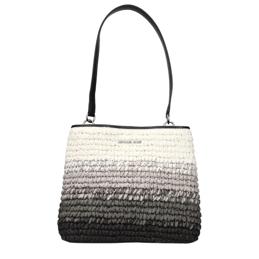 Black Raffia Shoulder Bag