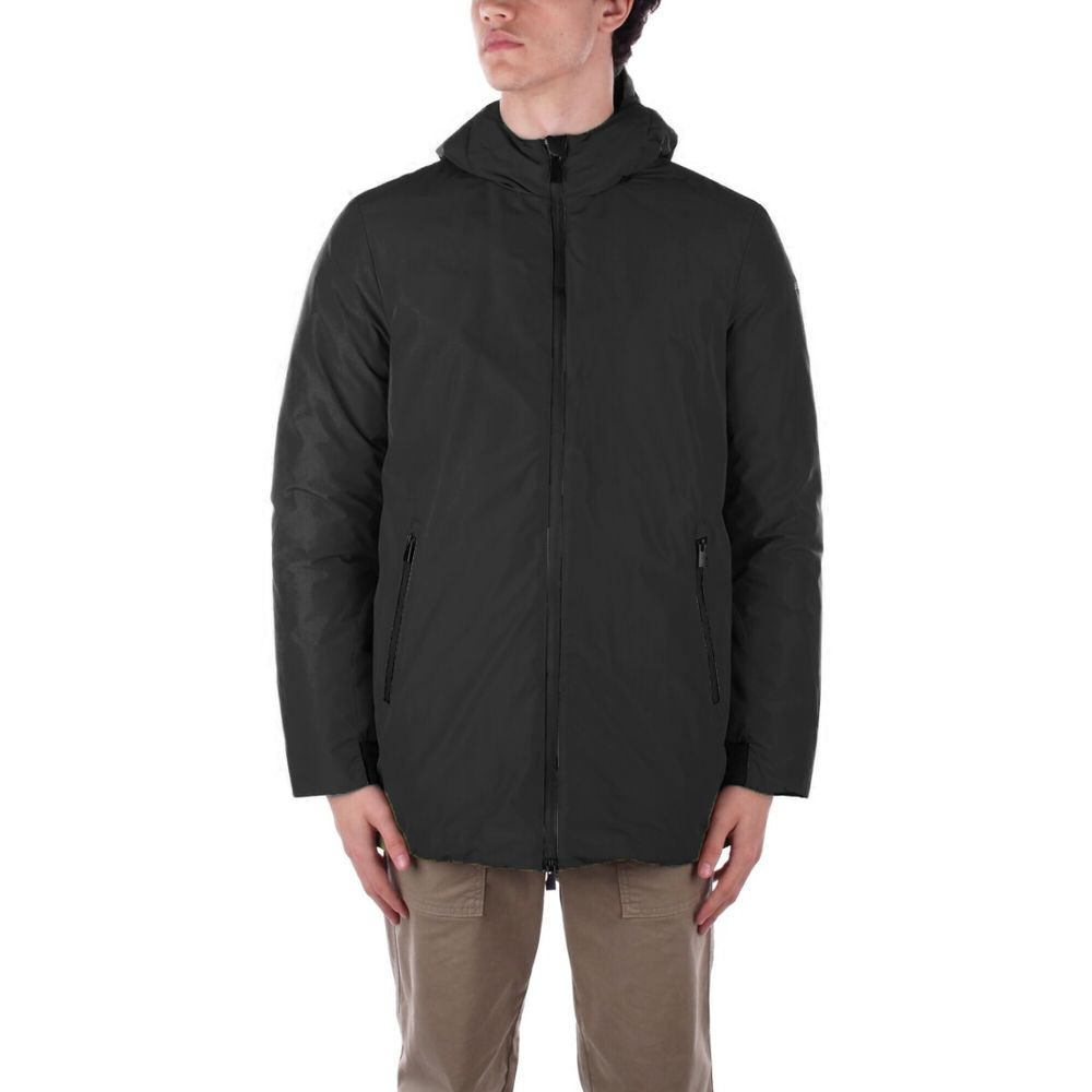 Black Polyester Jackets & Coat