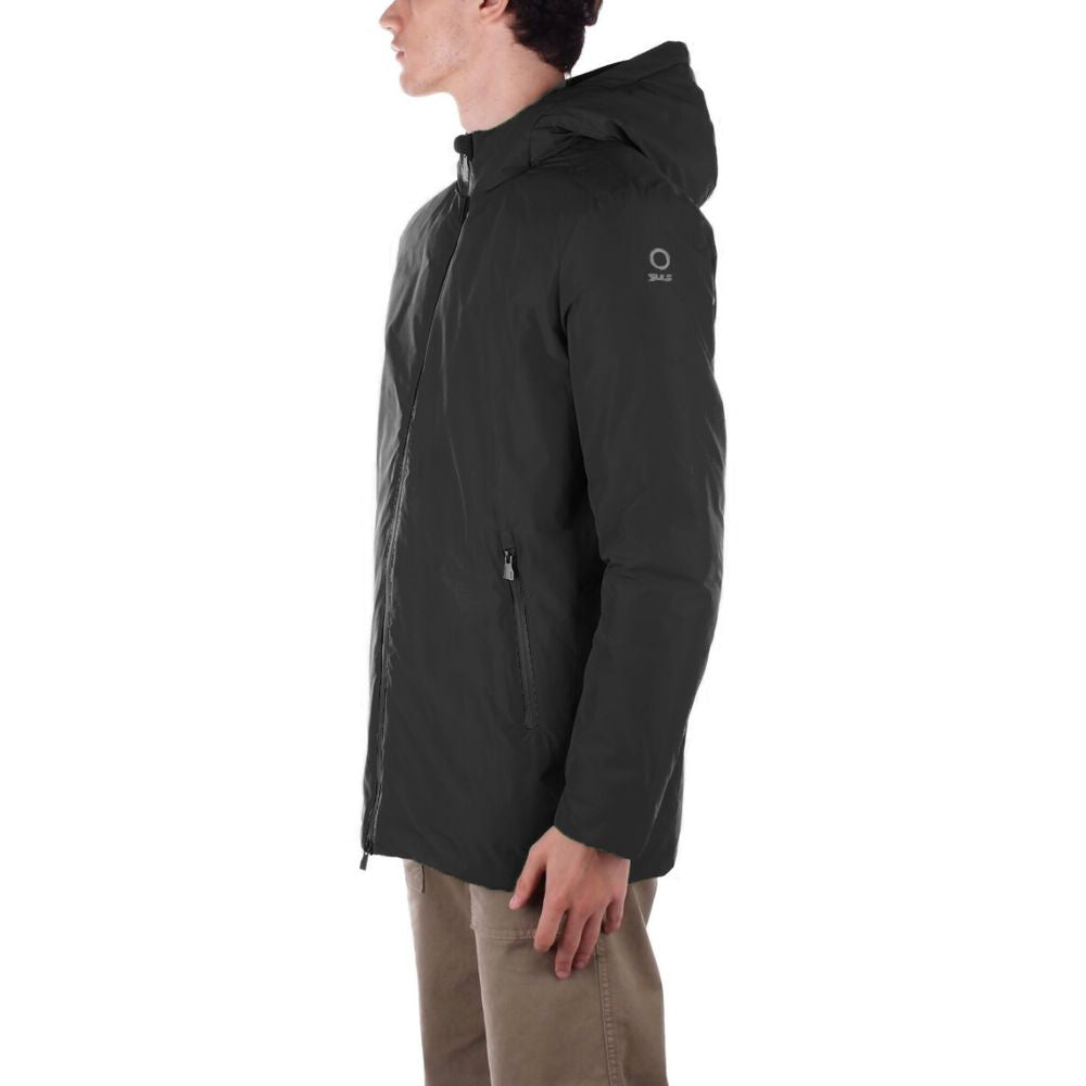 Black Polyester Jackets & Coat