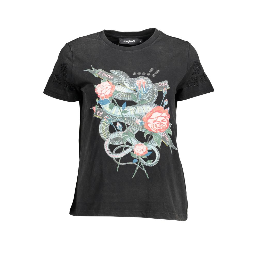 Black Cotton T-Shirt