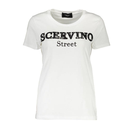 White Cotton Women T-Shirt
