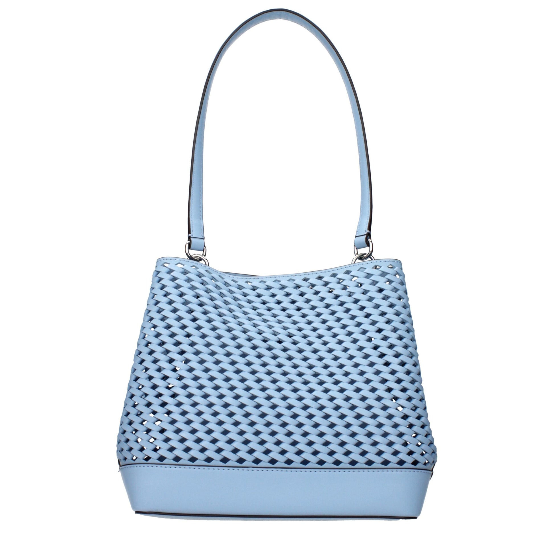 Light Blue Leather Shoulder Bag
