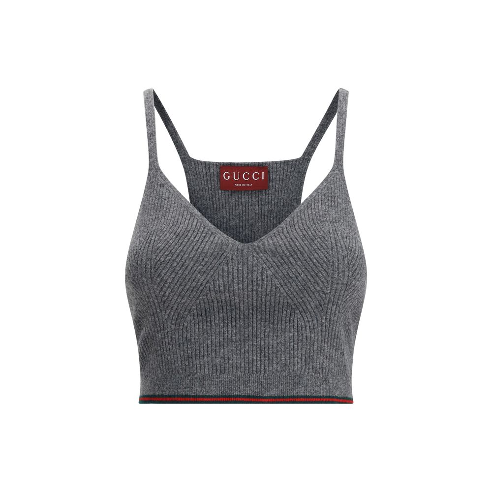 V-neck ribbed Top
