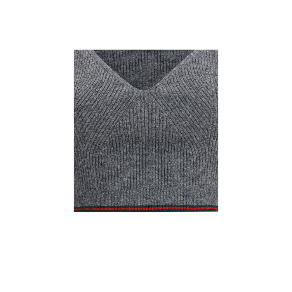 V-neck ribbed Top