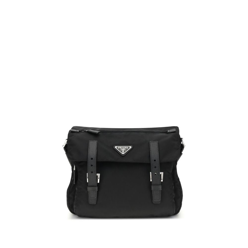 Black Polyamide Shoulder Bag