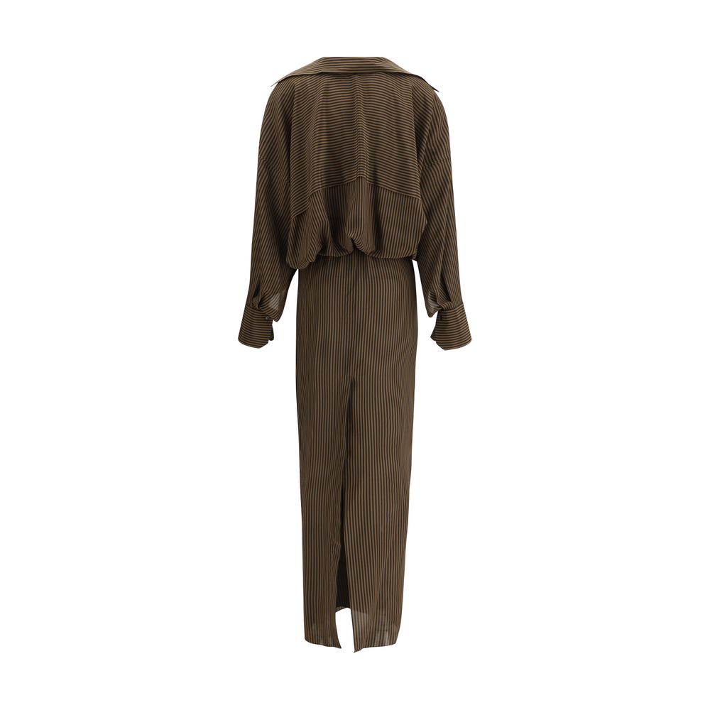 Multicolor Silk Casual Dress