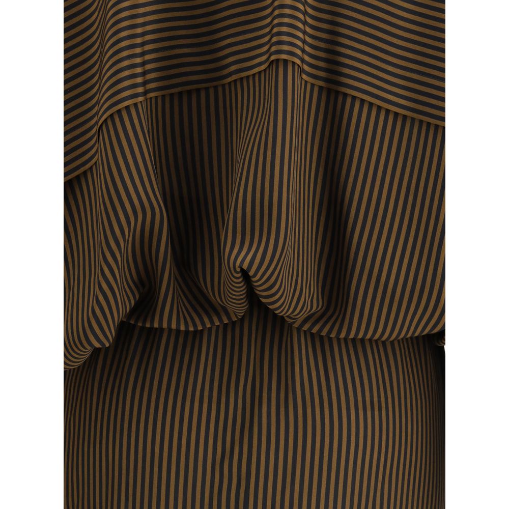 Multicolor Silk Casual Dress