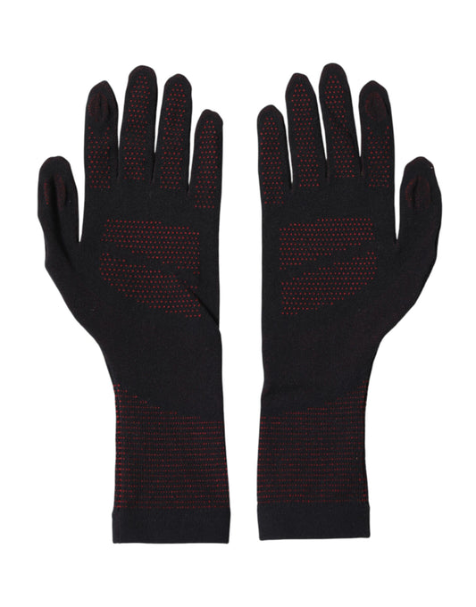 Black DG Logo Cotton Hands Mitten Men Gloves